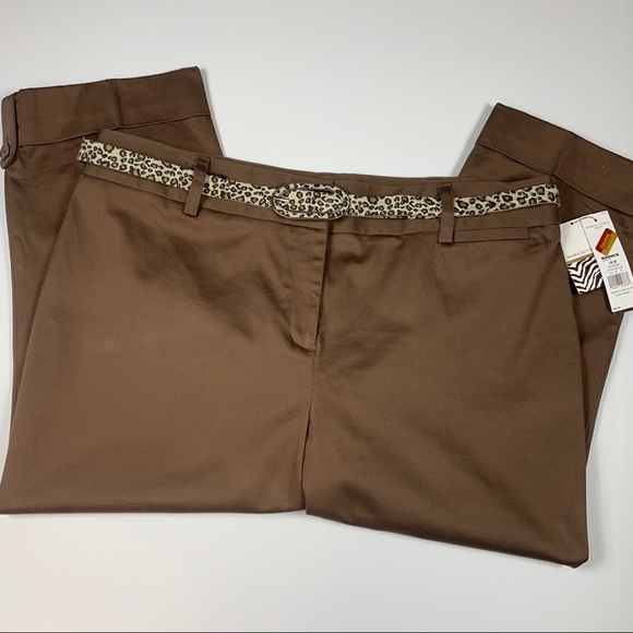 Dana Buchman Pants - Dana Buchman 18W Brown Dress Capris NWT